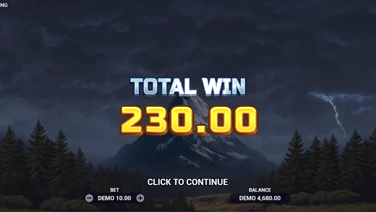 Pemandangan alam liar Amerika Utara dalam slot Young Eagle Song